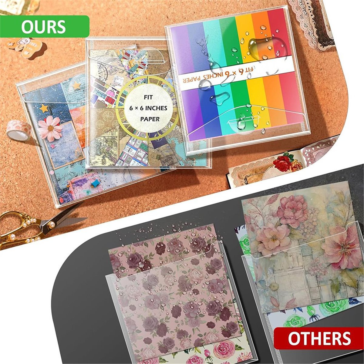 Scrapbooking - (A02R) Contenitore per Scrapbooking 6x6 Pollici,
