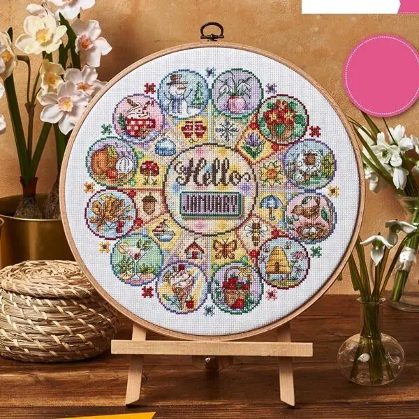 Cross Stitch Stamped Kits Beginners - [CC4270 - Buon anno] Kit per