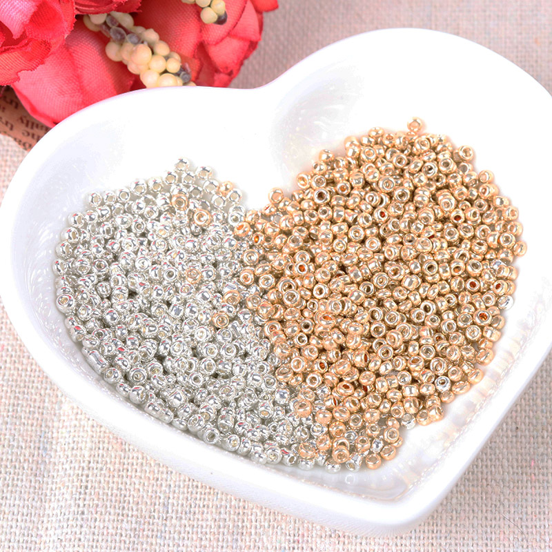 Glass Seed Beads 2Mm Jewelry Making - Perline distanziatrici in cristallo color oro