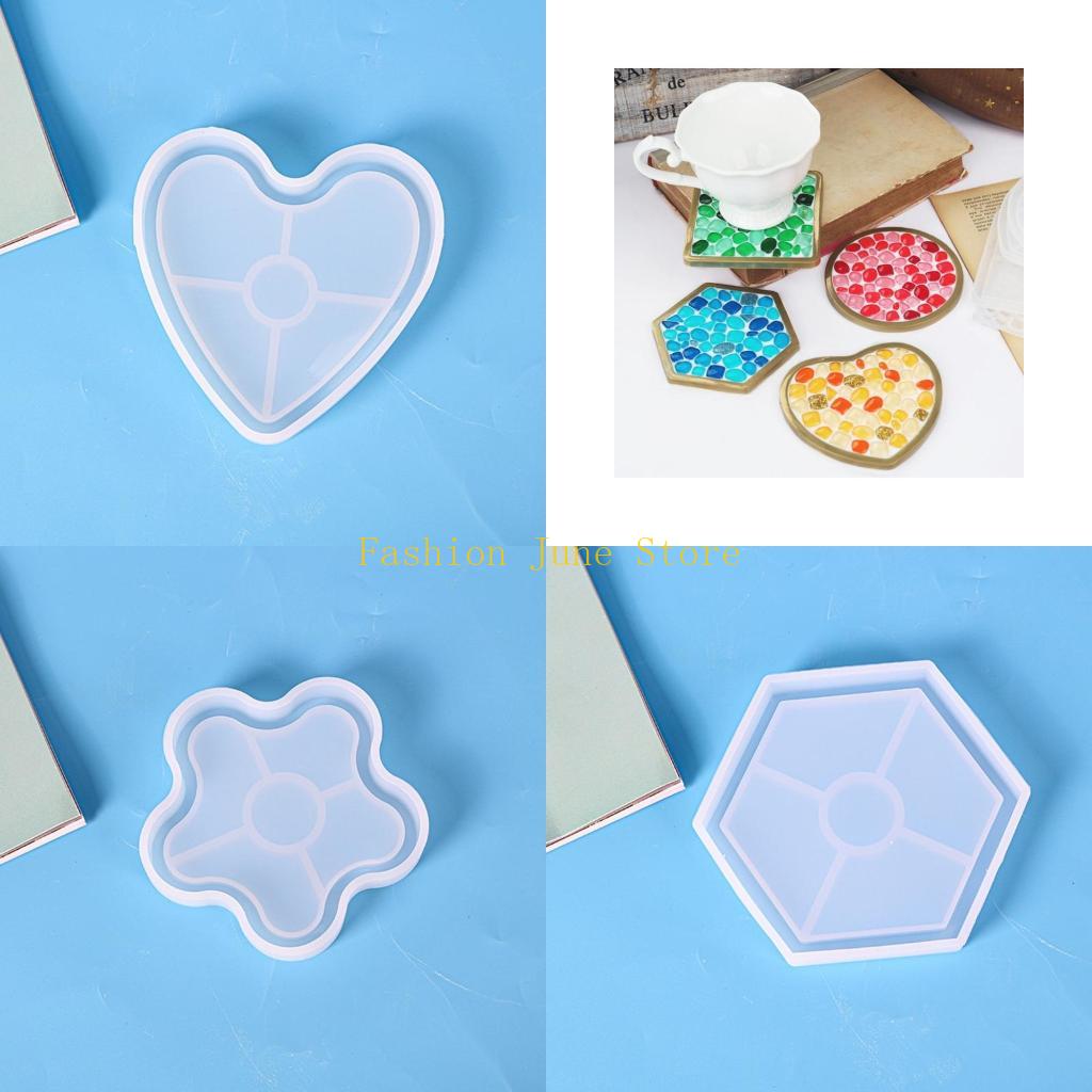 Silicone Epoxy Resin Molds Set - Stampi in resina per sottobicchieri forma