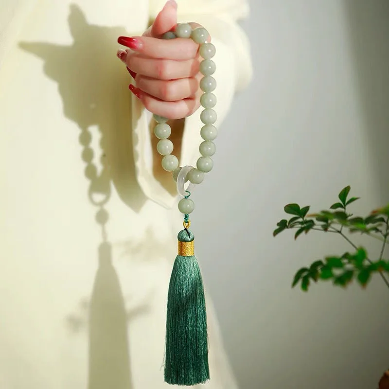 Beading - Green Jade Stone 12mm Beads nappa