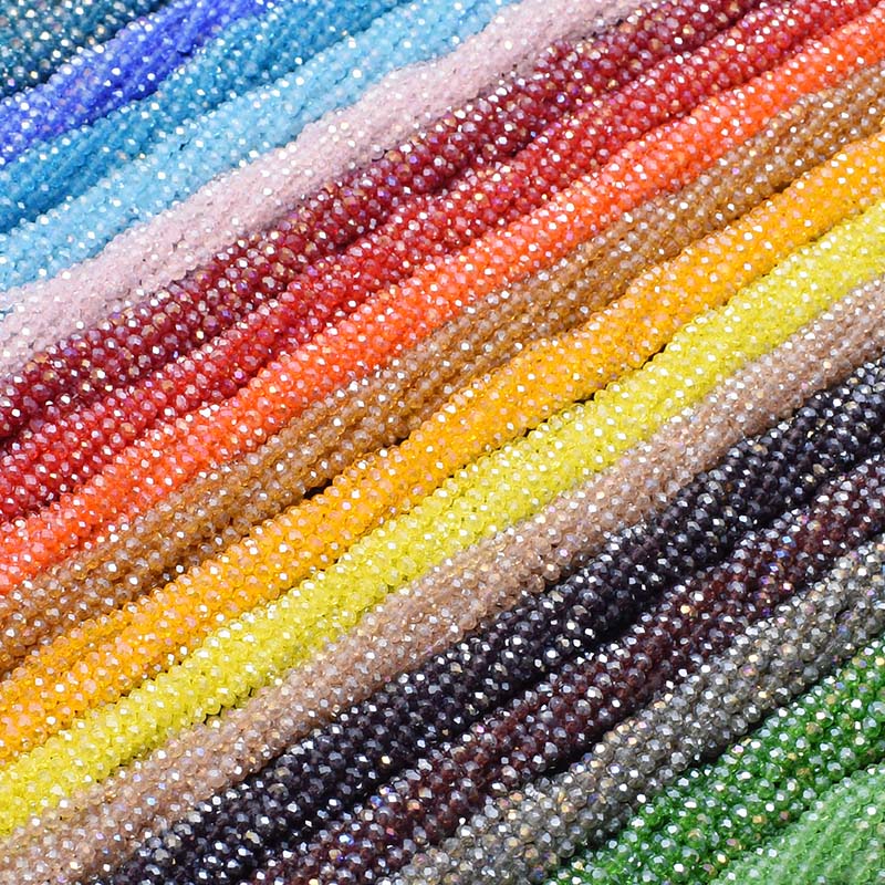 Glass Seed Beads 2Mm Jewelry Making - Placcatura AB colore trasparente lucido 2