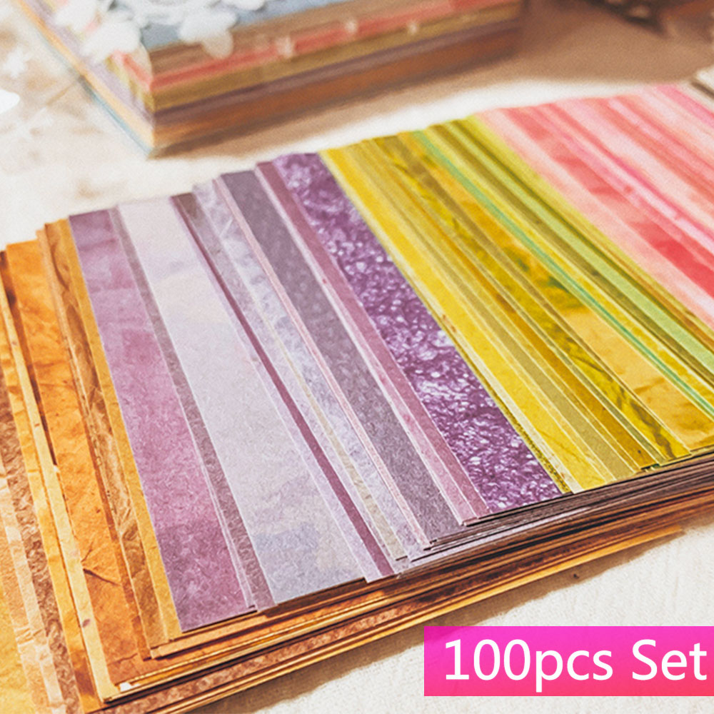 100 pezzi di texture colorata  - Vintage Junk Journal Scrapbooking Paper recensione e prezzo