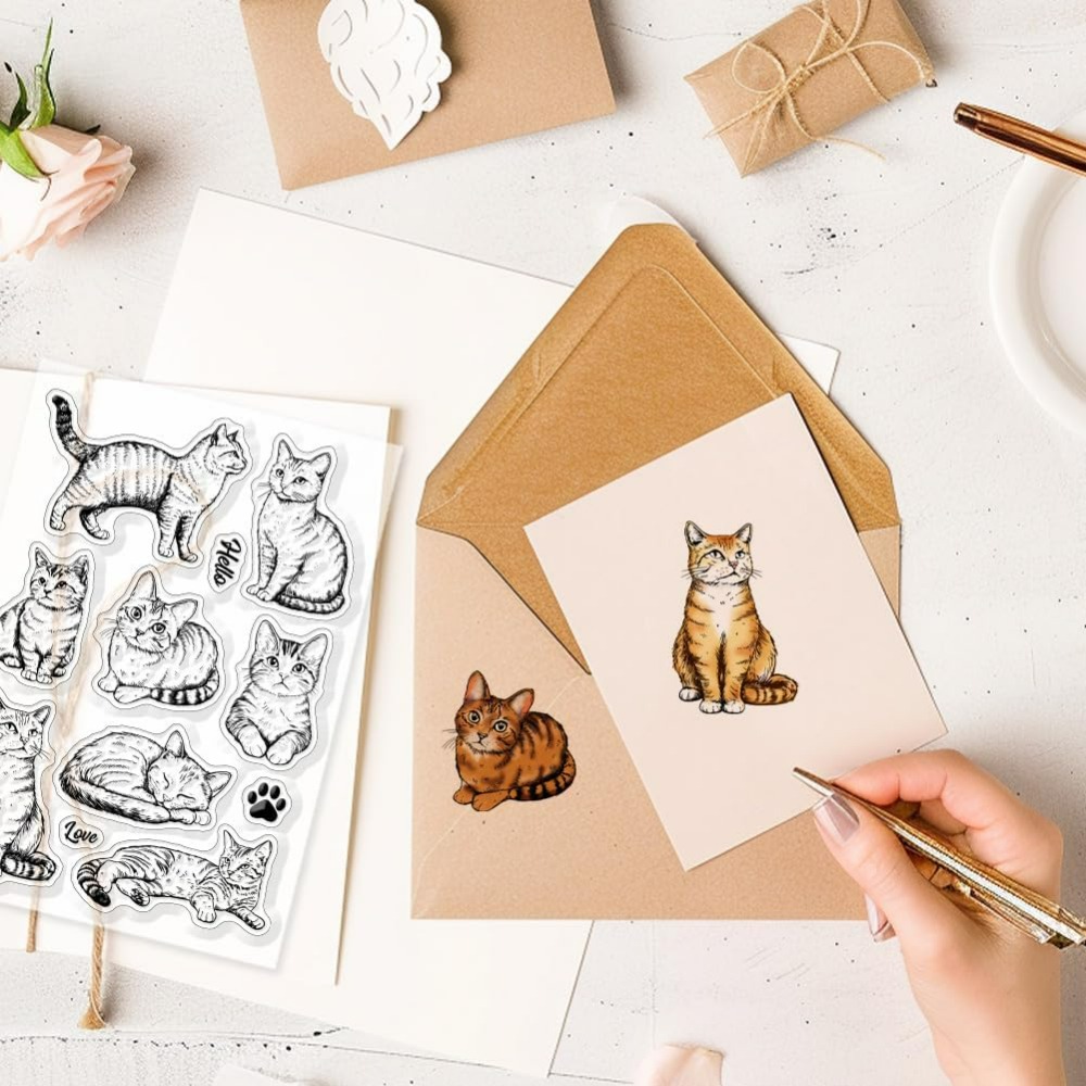 Timbri trasparenti per gatti T - Clear Silicone Stamps For Card Making recensione e prezzo
